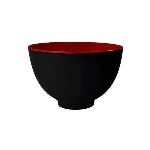 GET B-124-F Fuji™ Bowl - 1.2 Qt 6" Dia × 4" H, Red/Black Melamine, Dishwasher Safe, NSF - 1 Dozen