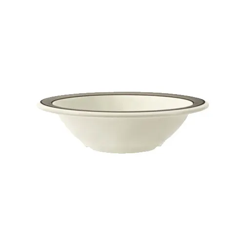 GET B-127-CA Cambridge Bowl, 7-1/4" Dia x 1-3/4" H, 12‑15 Oz, White Gray Rim, Melamine - Dozen