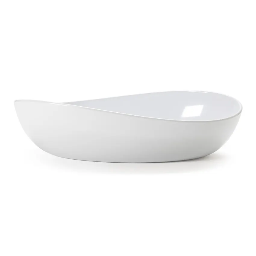 GET B-128-AW Osslo™ Bowl, 4 Qt., Oval, Melamine, White, 15-3/4" x 9" x 2-4/5"H