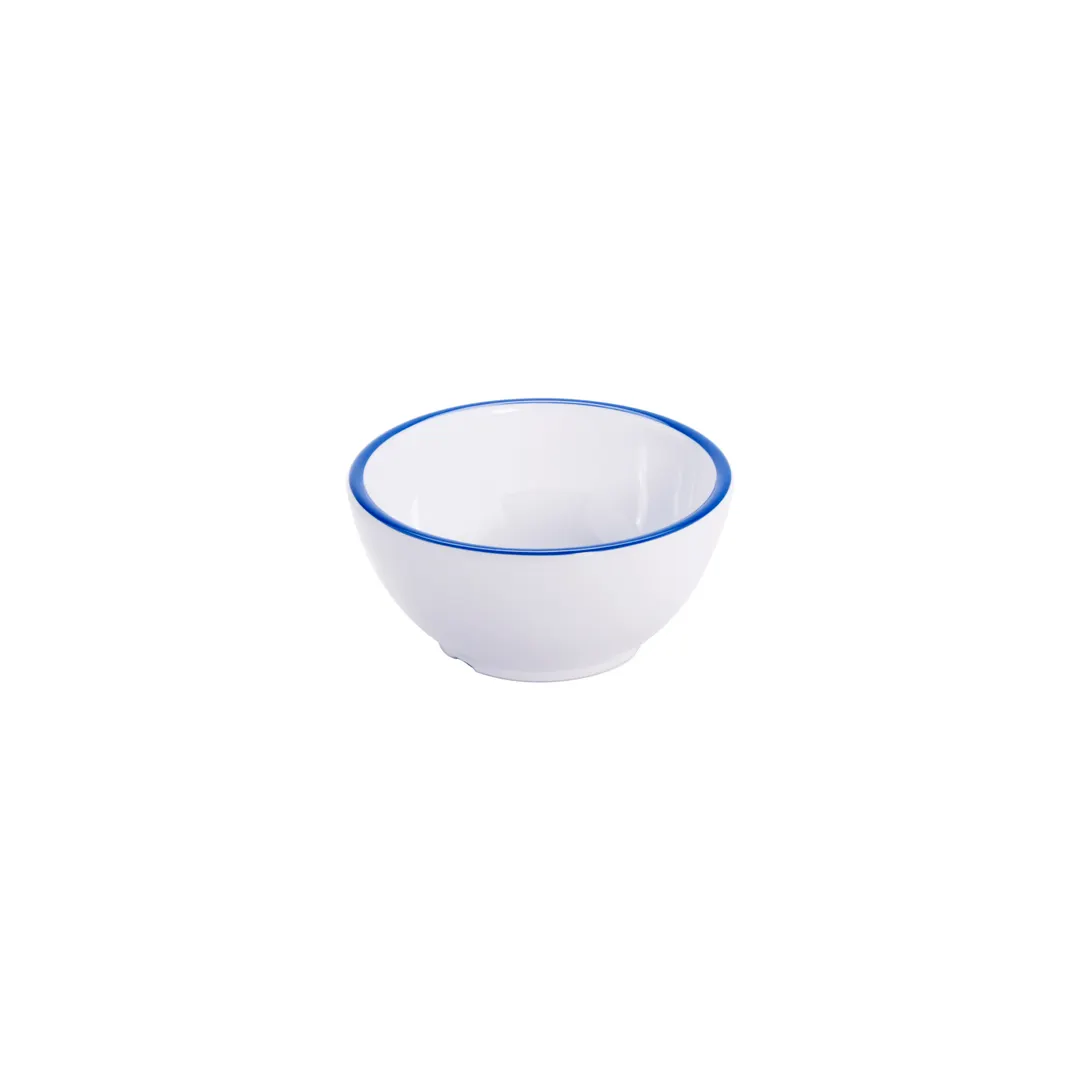 GET B-140-W/CB Enamelware Bowl, 5.25" , 16‑19 oz, White, Melamine, BPA‑Free - 1 Dozen