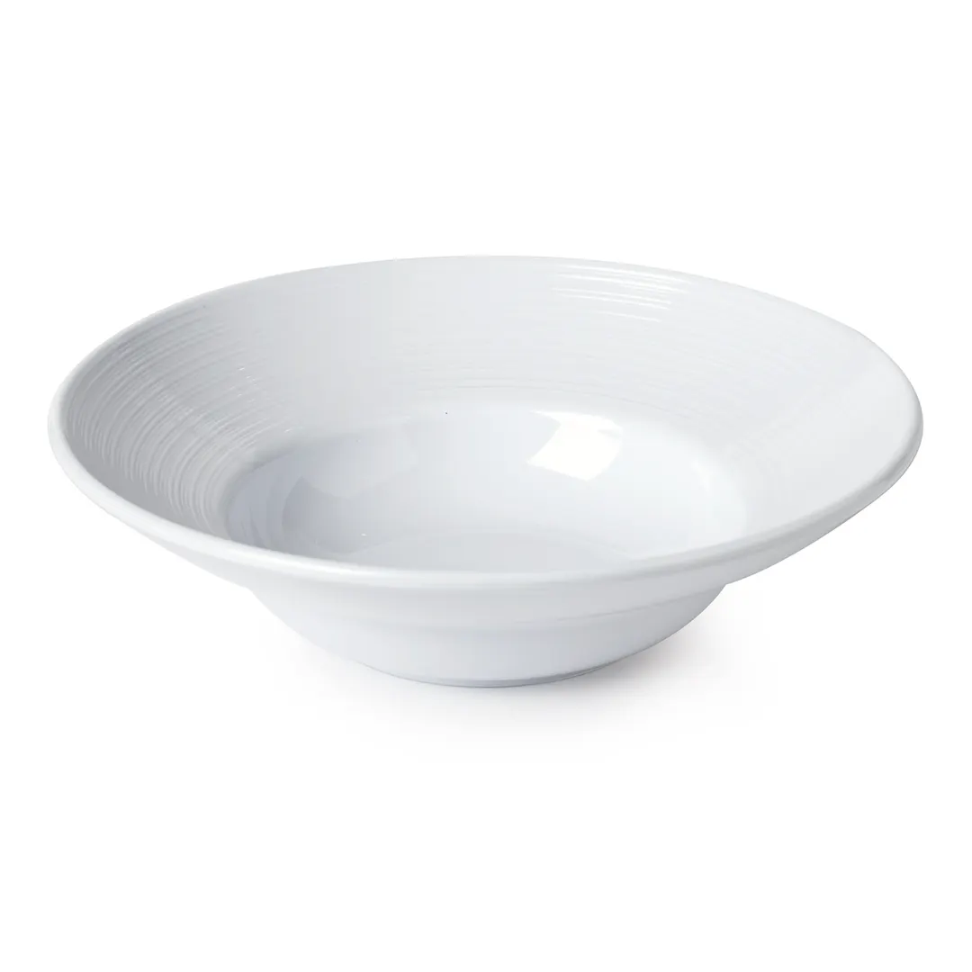 GET B-16-MN-W Minski™ Bowl, 10" Diameter, 16‑19 Oz White Melamine, Textured Rim, Safe - 1 Dozen