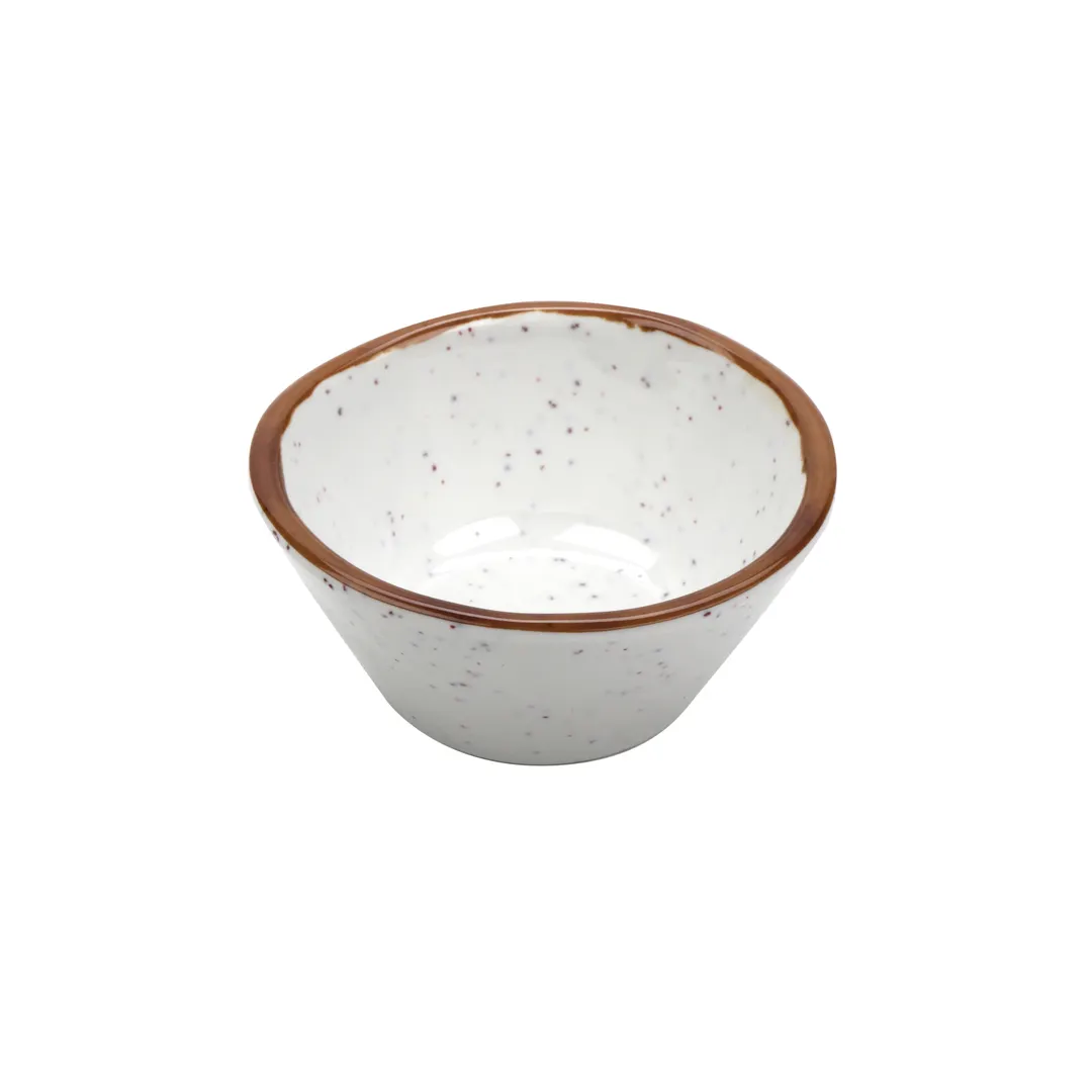 GET B-3-RM Mill Ramekin, 3 oz, 3‑1/4" Dia × 1‑1/4" H, Melamine, Cream with Brown Speckles - 1 Dozen