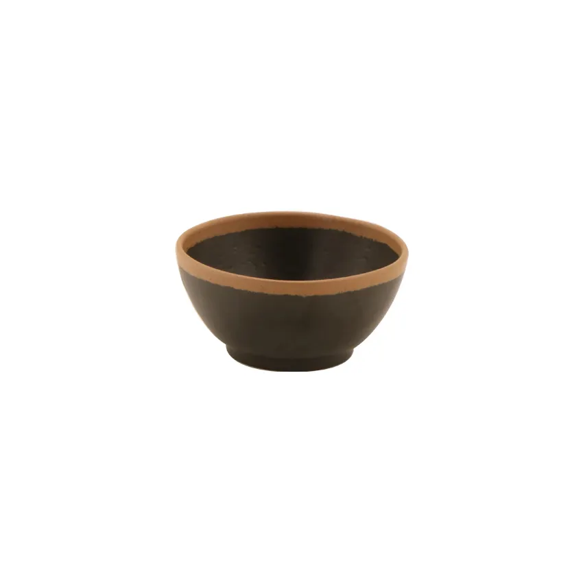 GET B-300-BR 14‑Oz Round Melamine Soup Bowl, 6‑1/4" Dia x 2‑1/4" H, Brown, NSF/BPA‑Free - Dozen