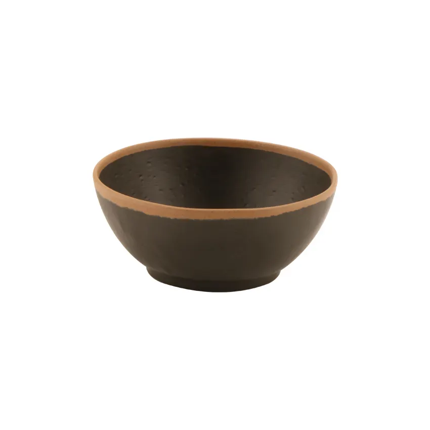 GET B-303-BR Pottery Market Salad Bowl, 1 Qt 7" Diameter X 2.5" Height, Brown Melamine - Dozen