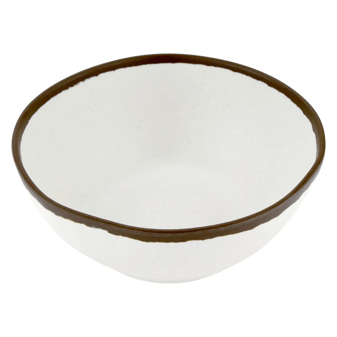 GET B-303-CRM Salad Bowl, 1 Qt (1.2 Qt Rim Full) 7" Dia x 2.5" H, Beige Melamine - Dozen