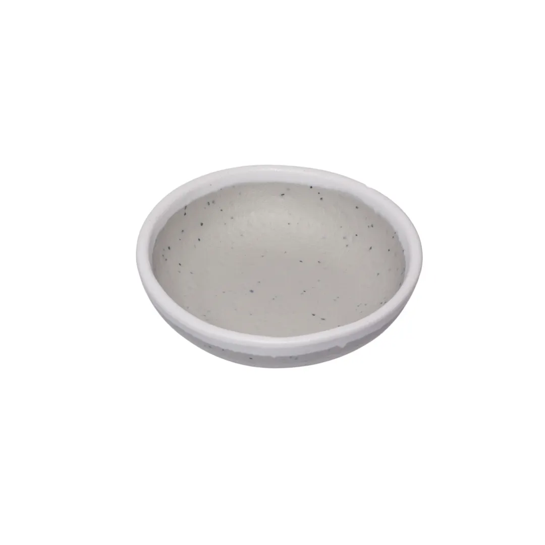 GET B-35-DVG Ramekin, 2.5 oz, 3-1/2" dia. x 1"H, Melamine, Dove Gray with White Trim - 1 Dozen