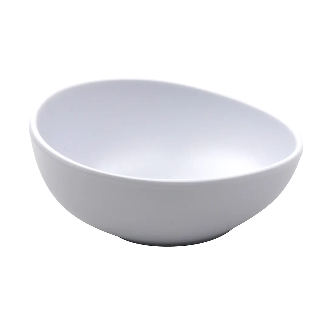 GET B-401-W Riverstone Ramekin, 2 Oz., Oval, Melamine, White, 3-1/2" x 1-3/4"H - 1 Dozen