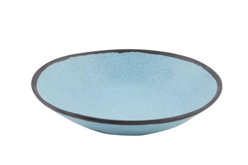 GET B-420-GBL - 10" Dia x 1-3/4" H, 1.3 Qt Melamine Round Bowl, Blue, Dishwasher Safe - Dozen