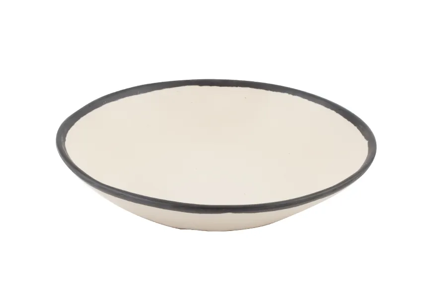 GET B-420-MA Pottery Market™ Large Round Melamine Bowl, 10" Dia x 1-3/4" H, 1.3 Qt, Beige - 1 Dozen