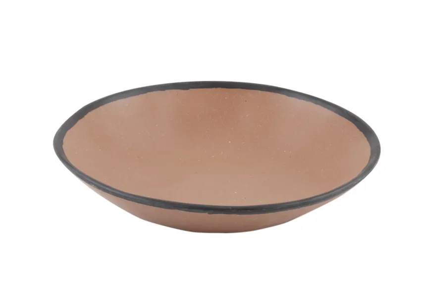 GET B-420-TP Large Round Melamine Bowl, 10" Dia x 1.75" H, 1.3 Qt, Brown, Speckled - Dozen