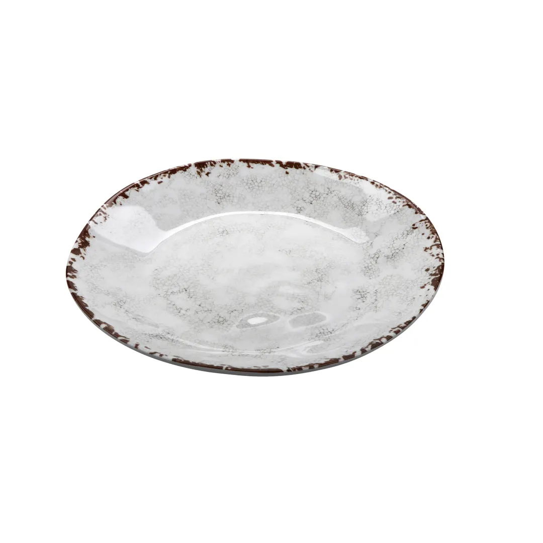 GET B-43-FM French Mill Bowl - 28 oz Beige Melamine, 10.75" Dia x 1" H, Dishwasher Safe - 1 Dozen