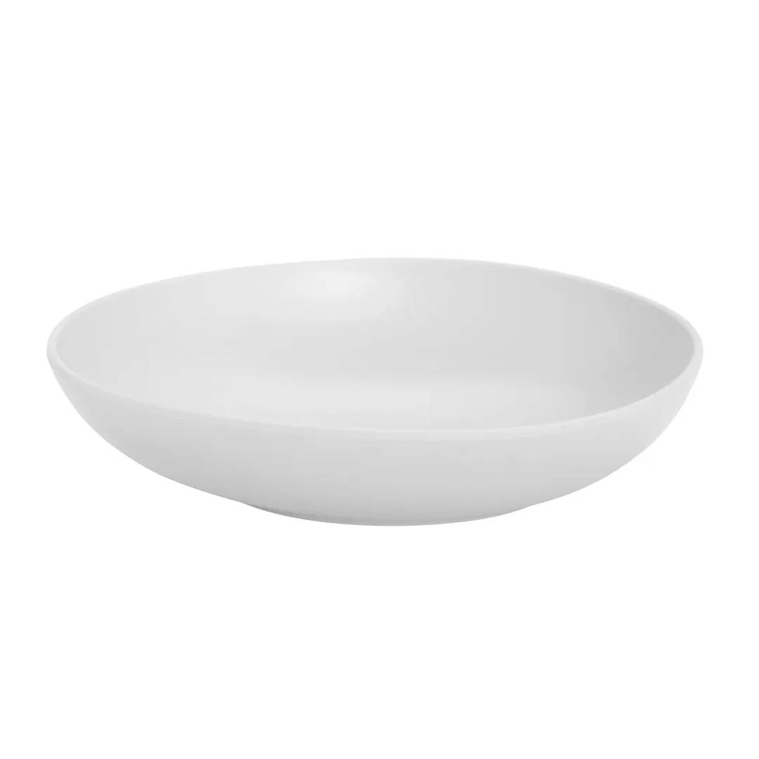 GET B-4500-W Riverstone Salad Bowl, 38 Oz 1‑2 Qt, 9" x 1‑7/8" White Melamine - Dozen
