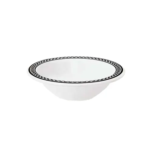 GET B-454-X Bowl - 4-3/4" Dia x 1-1/4" H, 4½-oz, W/Blk Checkerboard Rim, Melamine, NSF - Dozen