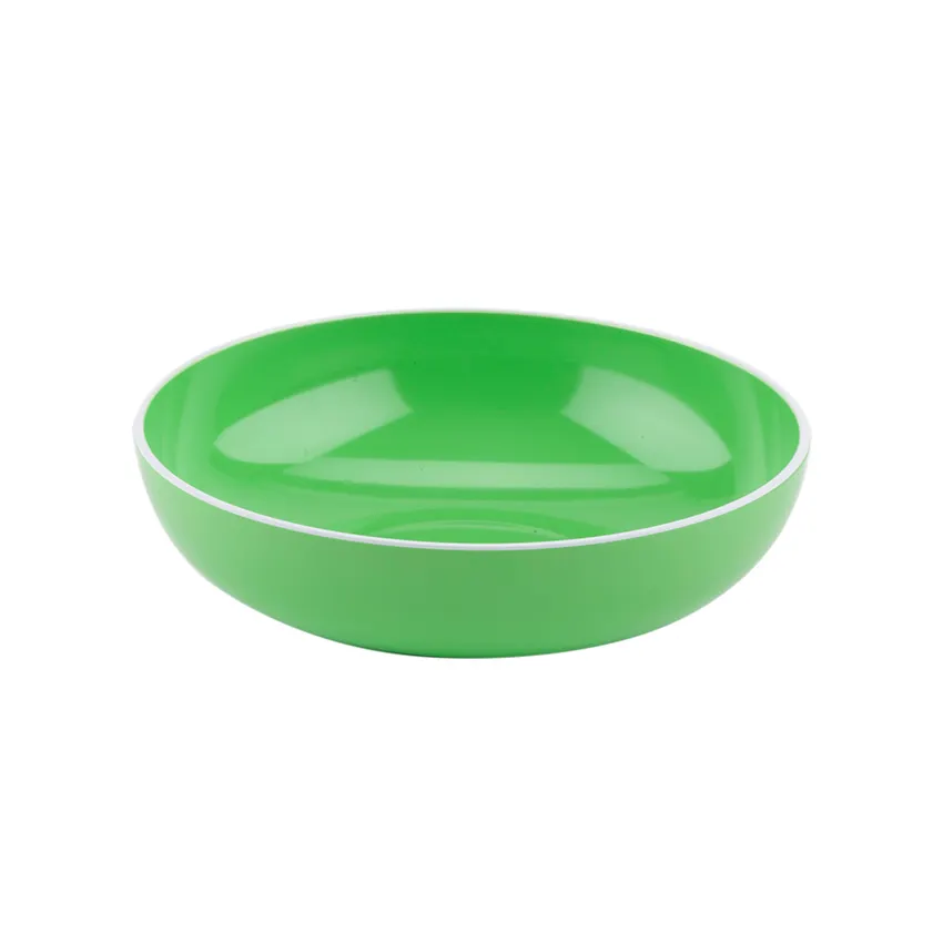 GET B-46-AP Settlement™ Oasis™ Soup Bowl, 9" x 2-1/2", 1.7 Qt, Melamine, Green, BPA‑Free - 1 Dozen