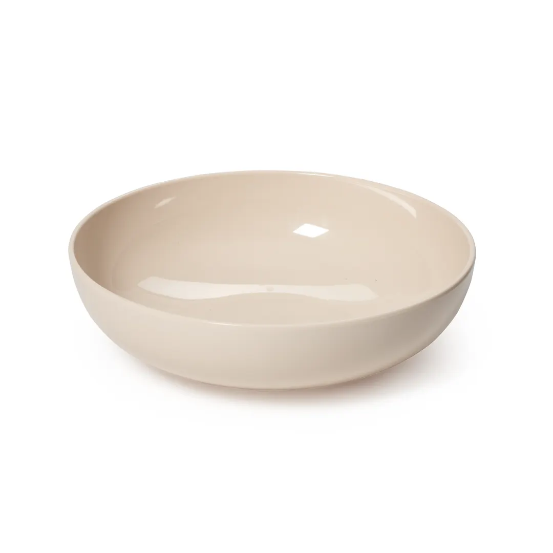 GET B-46-MA Large 1.7 Qt Pasta/Salad/Soup Bowl, 9" Dia., 34 oz., Beige Melamine, BPA Free - Dozen