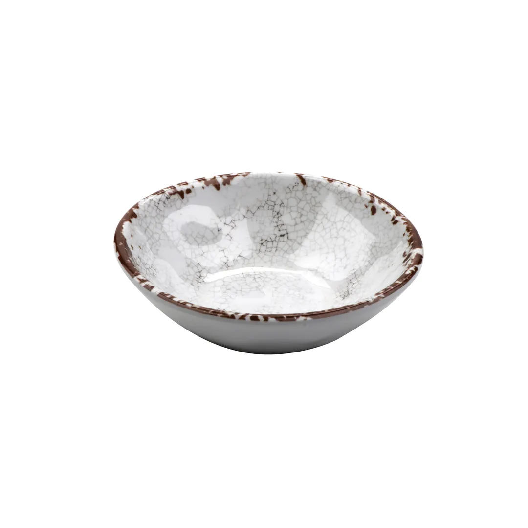 GET B-5-FM French Mill Monkey Dish, 5 Oz, 4-1/2" Dia x 1-1/4"H, Beige Melamine, Break-Resistant, 1 Dozen