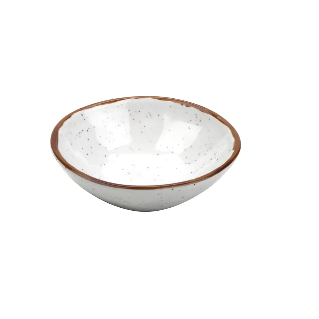 GET B-5-RM Rustic Mill Monkey Dish, 5 Oz, 4-1/2" Dia x 1-1/4"H, Round, Melamine, Beige - 1 Dozen