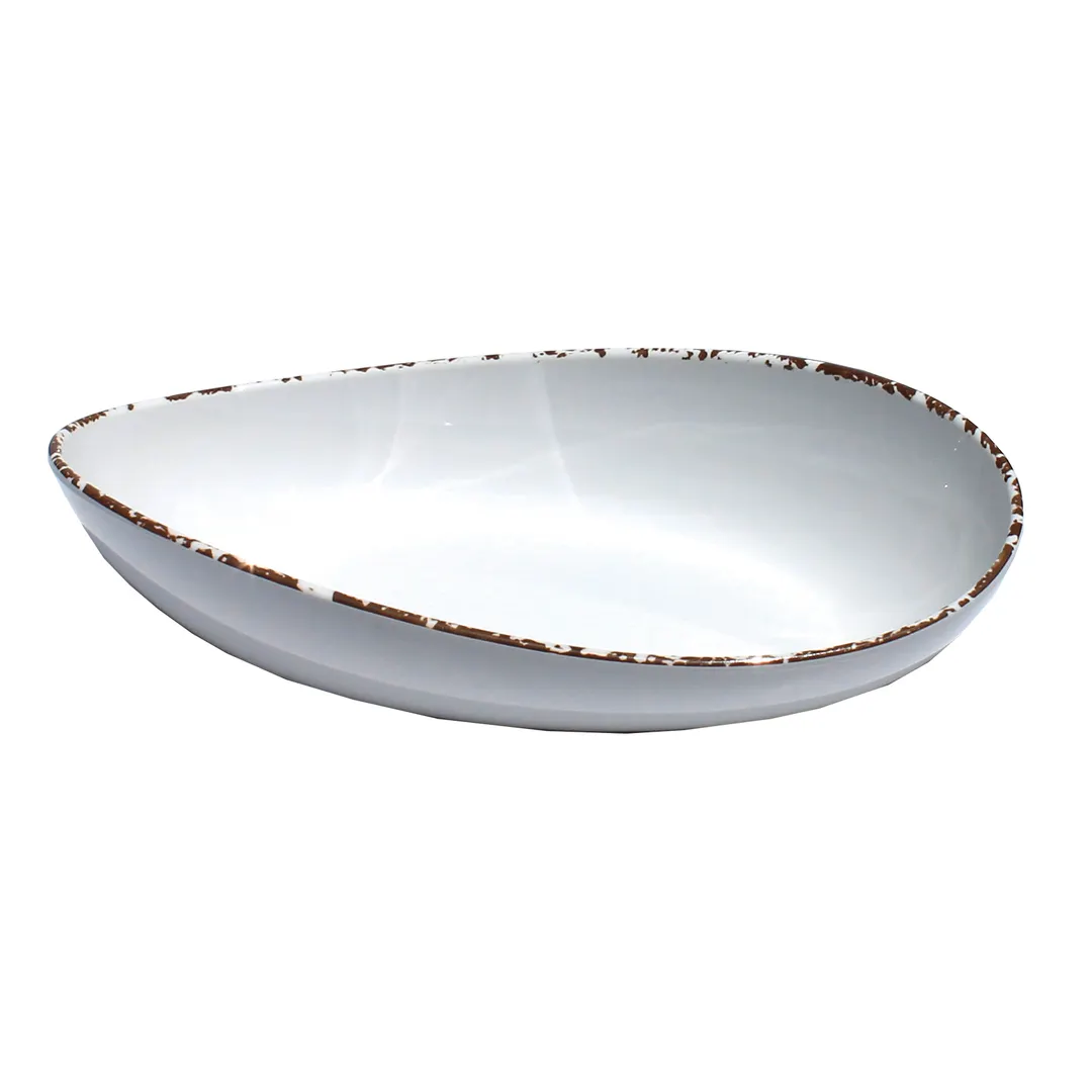 GET B-65-TC Osslo™ Bowl, 2 Qt., 15" x 8" x 2"H, Oval, Red, Melamine, Tuscan, NSF - Each