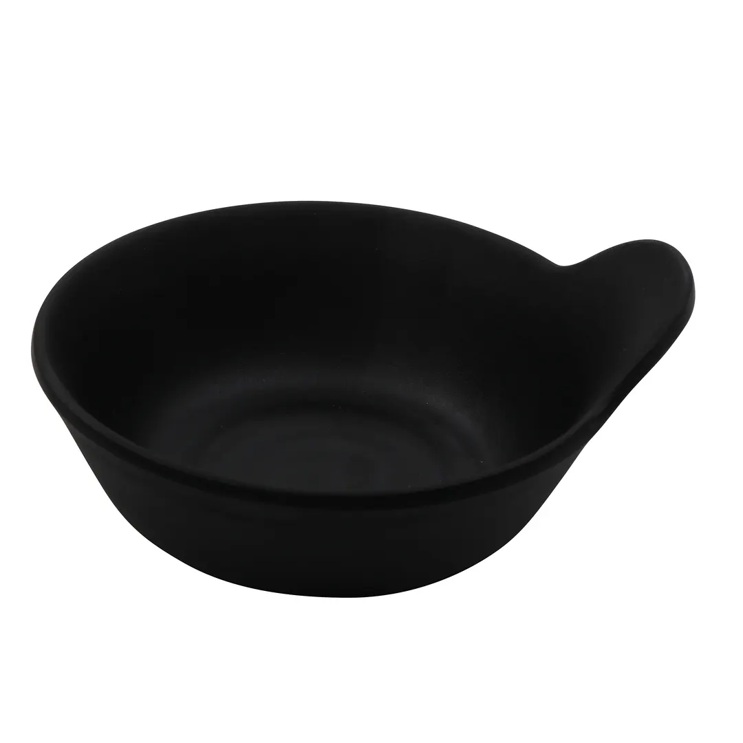 GET B-70-BK Nara Soup/Appetizer Bowl 7 Oz., 4-1/2" Dia. x 1-1/2" H Black Melamine, BPA Free - Dozen