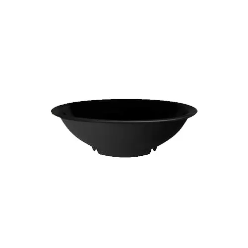 GET B-750-BK Black Elegance 24oz Melamine Bowl, 7-1/2" x 2-1/2", Dishwasher Safe BPA Free - Dozen