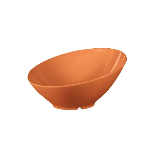 GET B-788-PK Diamond Harvest Bowl, 8" Round, 16-19 oz, Orange Melamine, Dishwasher Safe