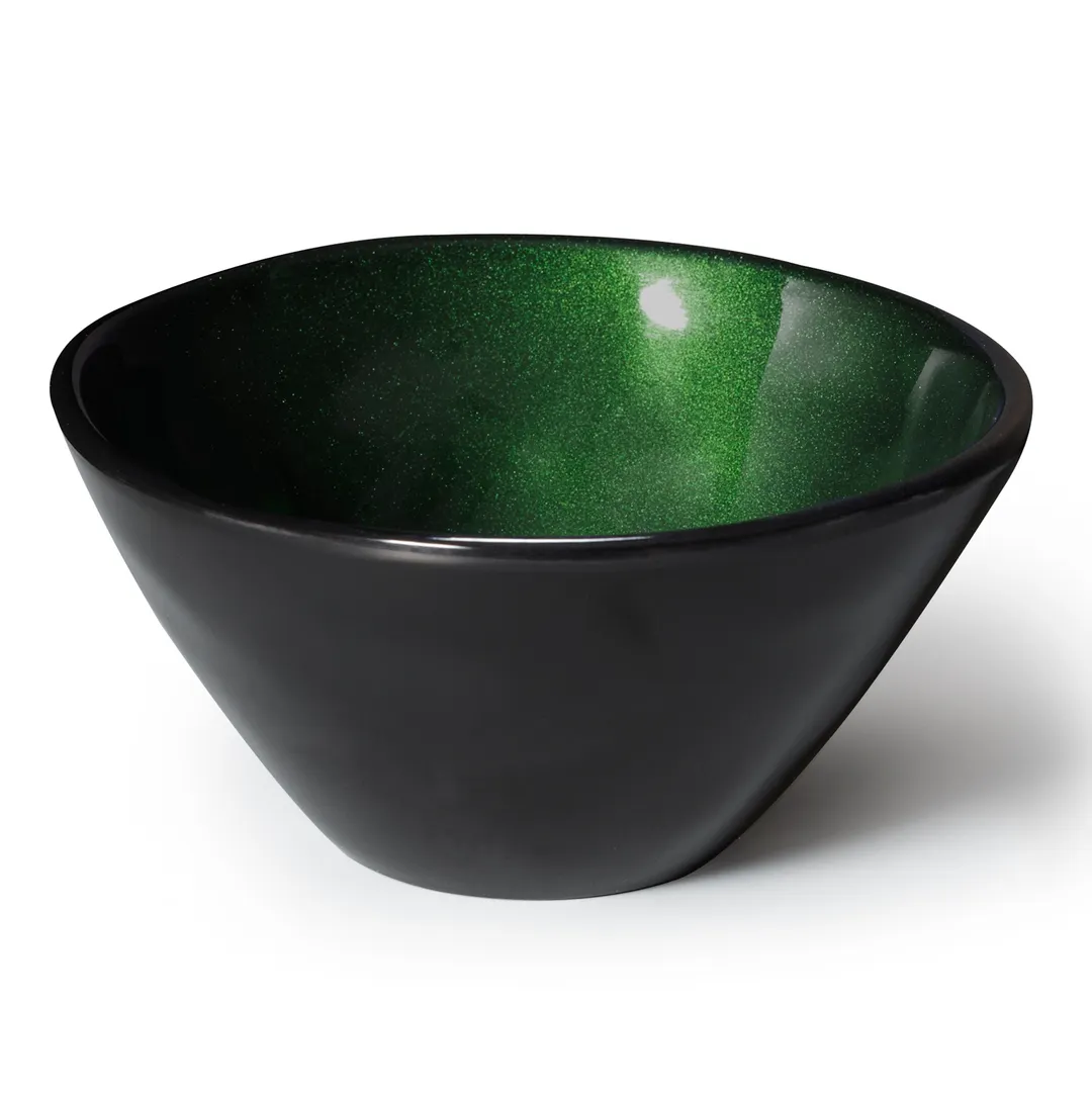 GET B-8-CSG Cosmo Bowl – 8 Oz (12 Oz Rim Full), 5" Dia x 2" H Round Green Melamine - Dozen
