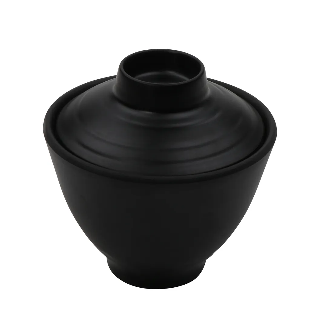 GET B-95-BK Nara™ Bowl, 8 Oz, 4-1/10" Dia. X 3"H, Round, Melamine, Black - 1 Dozen