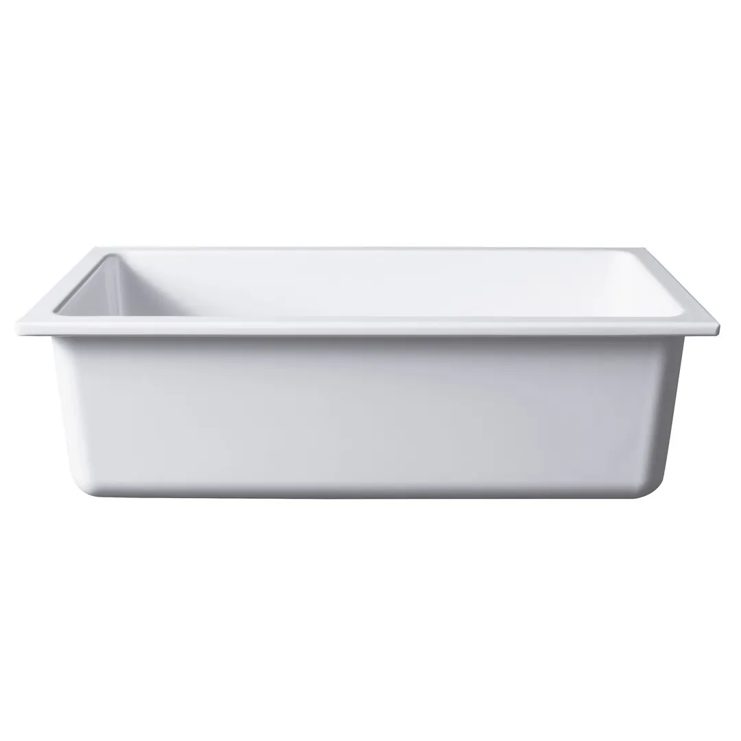 GET B13125-W Elite Global Food Pan, 1/3 Size, 12-3/4" x 6-7/8" x 3-3/4" H, White Melamine, BPA‑Free
