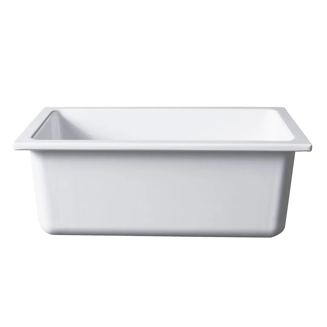 GET B14106-W Food Pan, 1/4 Size, 10-3/8" x 6-3/8" x 3-3/4" H, White Melamine, Dishwasher Safe