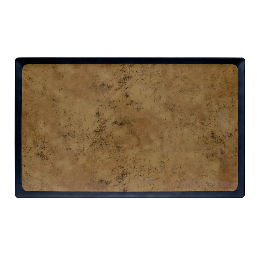 GET B177208-GLDB Tray, 20-3/4" L x 12-3/4" W x 1/2" H, Black Melamine, BPA-Free, Scratch-Resistant