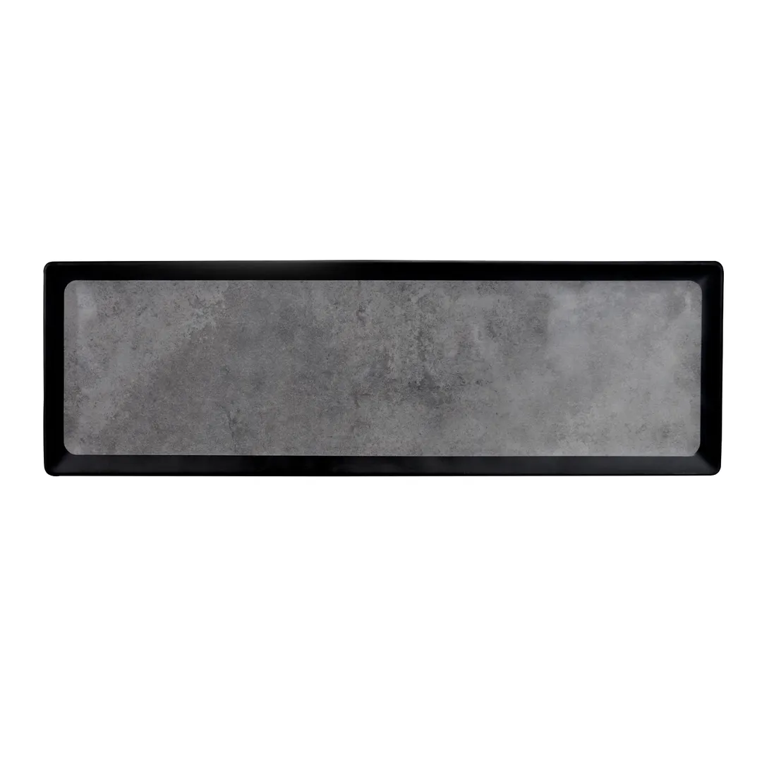 GET B180208-SLVB Elite Tray, 20-3/4" x 6-3/8" x 1/2", Black Melamine, Stain‑Resistant, BPA Free