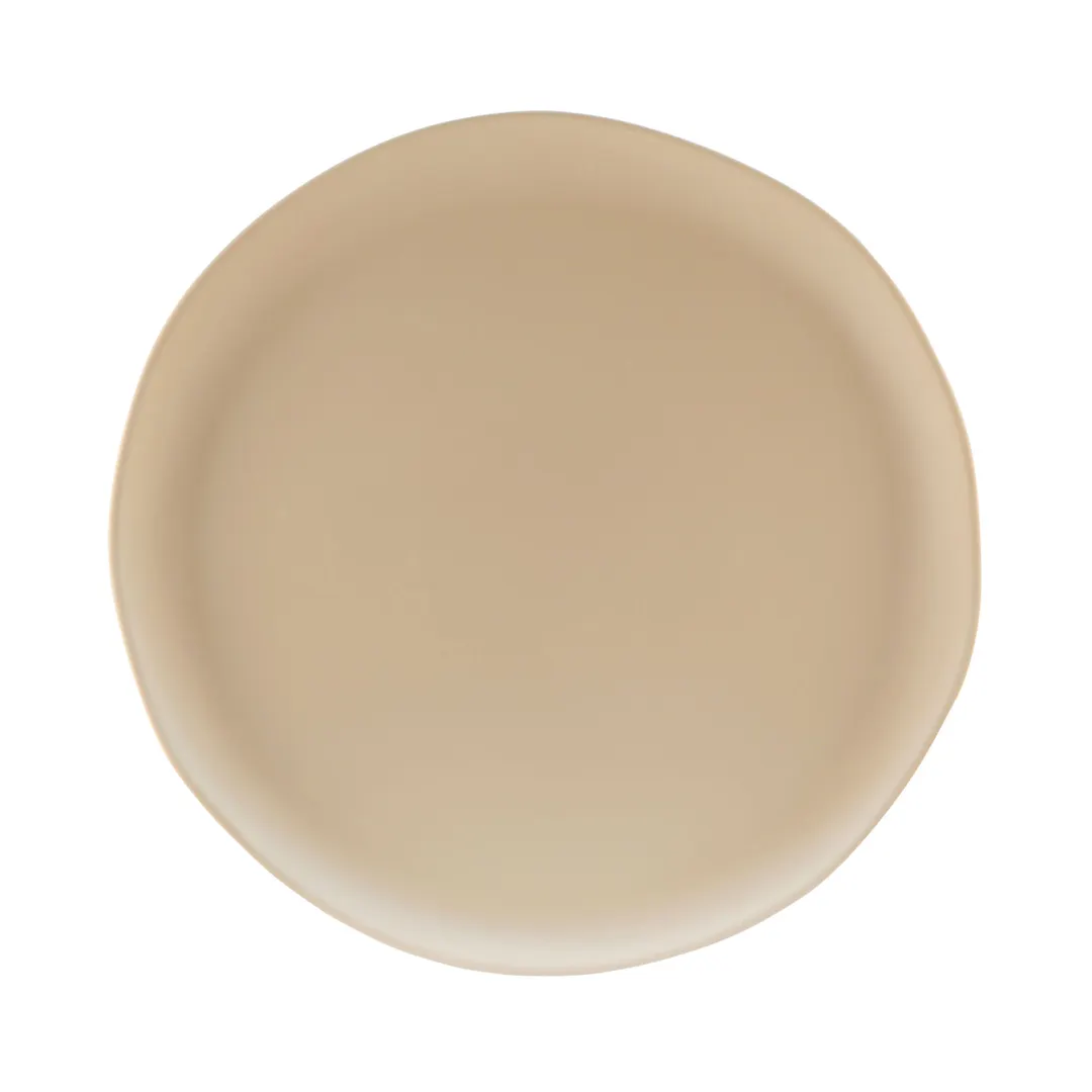 GET B183140-V Plate, 14" Dia. x 1"H, Round Melamine Vanilla Stain‑Resistant, Dishwasher Safe BPA‑Free
