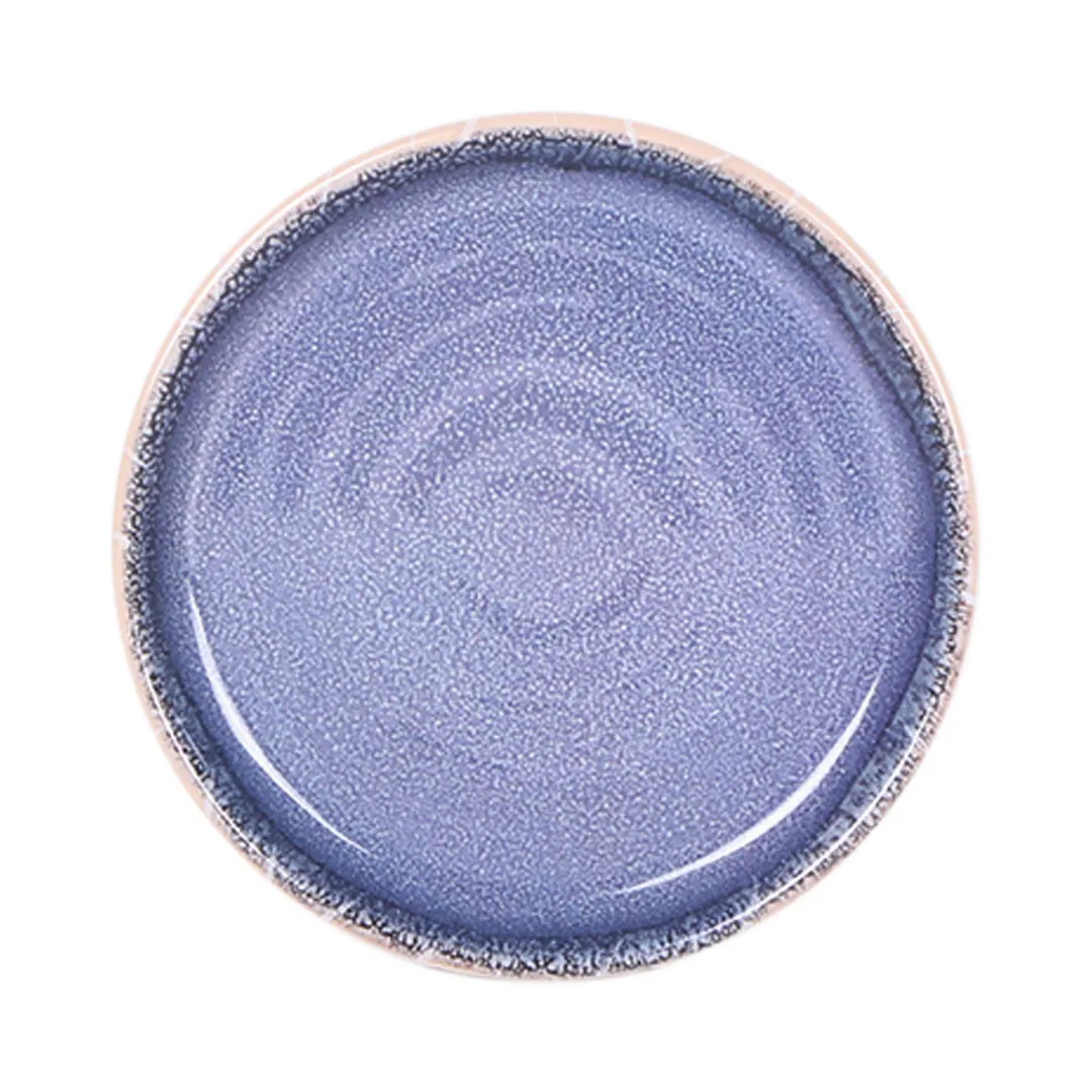 GET B190053-IB Plate, 5 1/4" Dia. x 7/8"H, Round Melamine Blue, Break & Chip Resistant, BPA Free