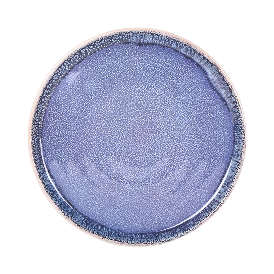 GET B190106-IB Indigo Blue Melamine Plate, 10 5/8" Dia. × 7/8" H, Dishwasher‑Safe