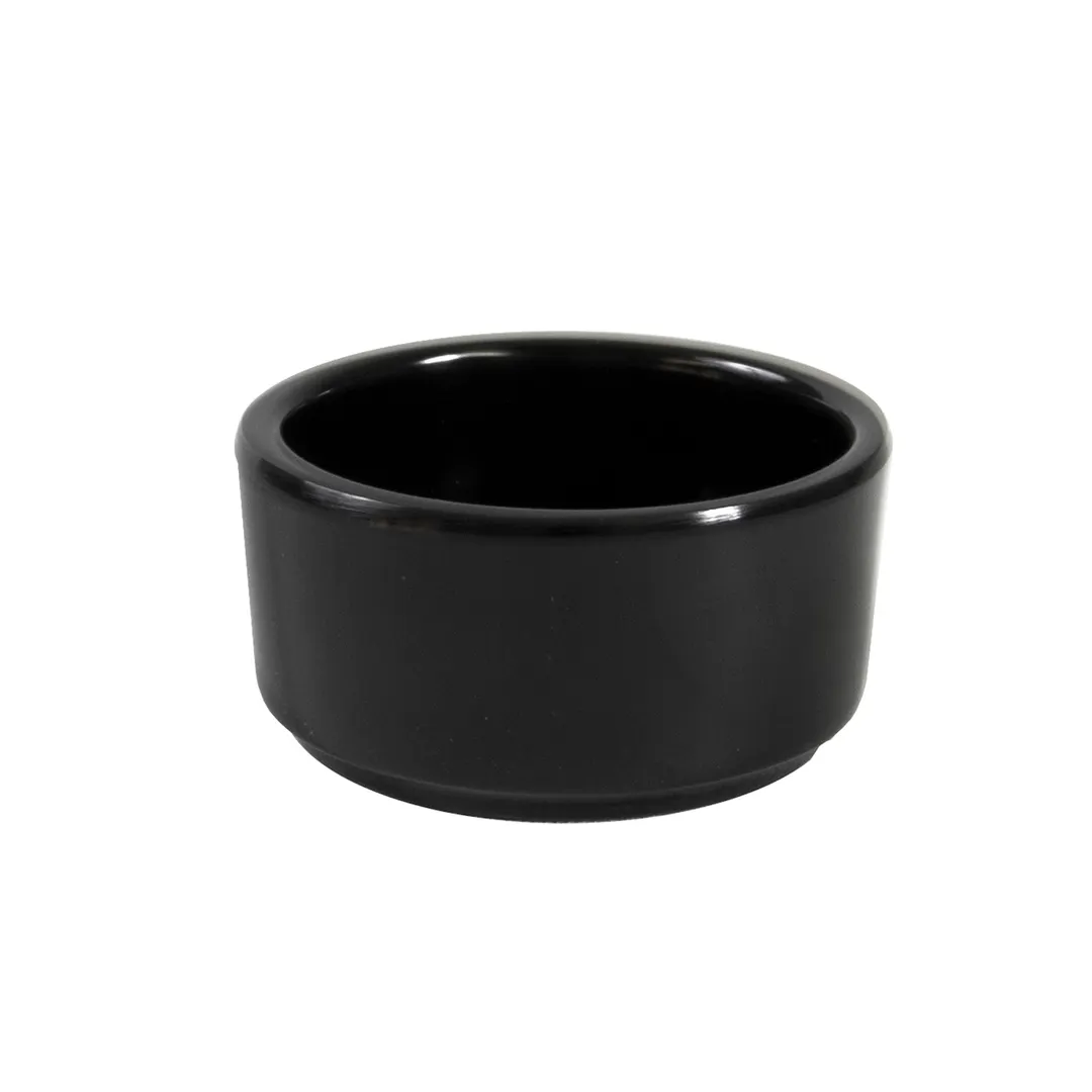 GET B216SM-B Elite Global Solutions Ramekin, 1-1/2 Oz., 2-1/8" Dia. X 1-1/4"H, Melamine, Black
