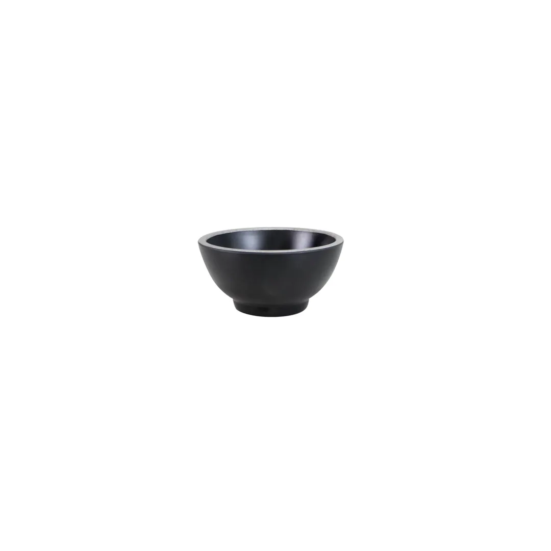 GET B245052-SLVB 13oz Black Melamine Bowl, 5-1/4" Dia. x 2-1/2" H, BPA Free, Dishwasher Safe