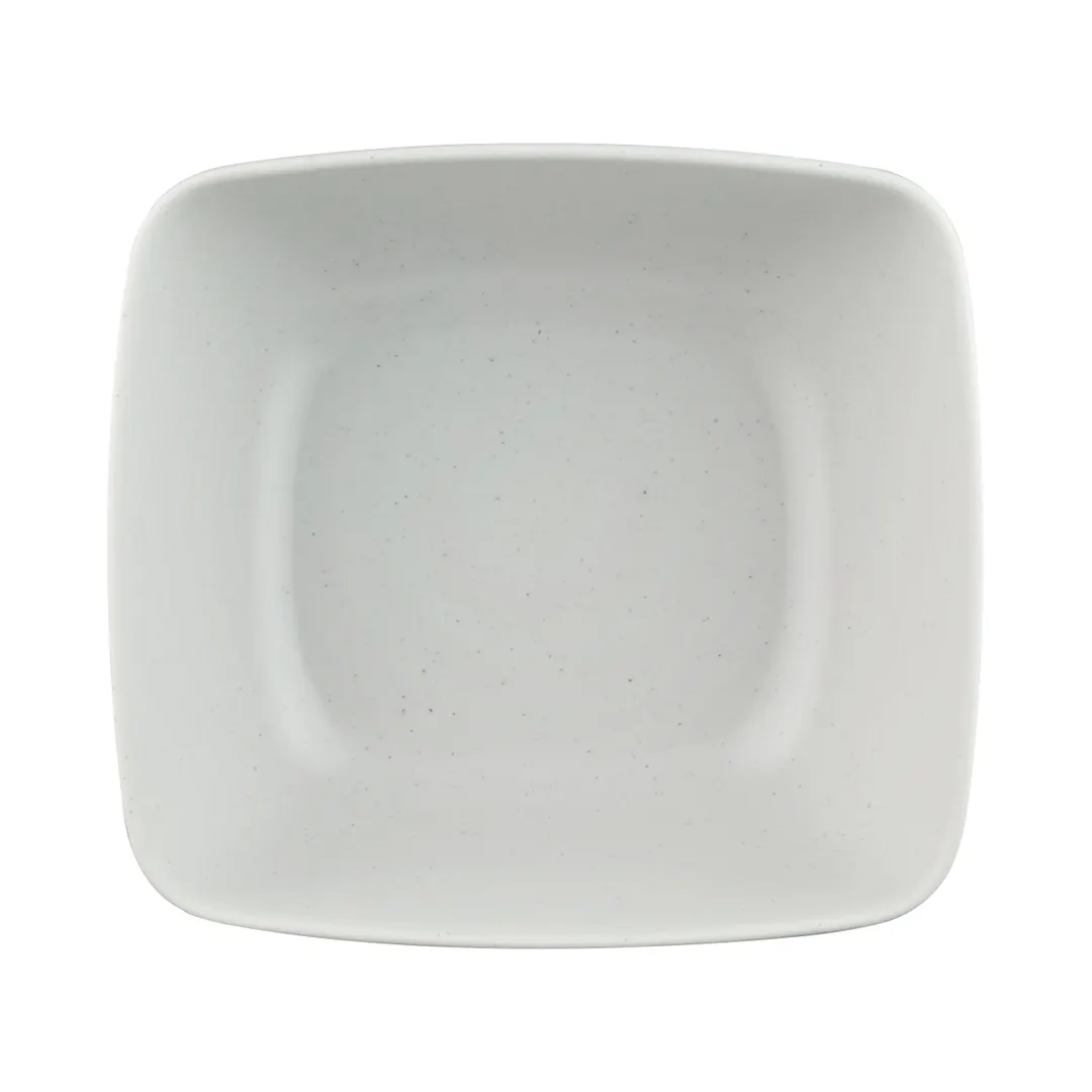 GET B266069-WS/CH Bowl, 45 Oz., 6-7/8"L x 6-3/8"W x 3"H, Rectangular Melamine, White/Chocolate