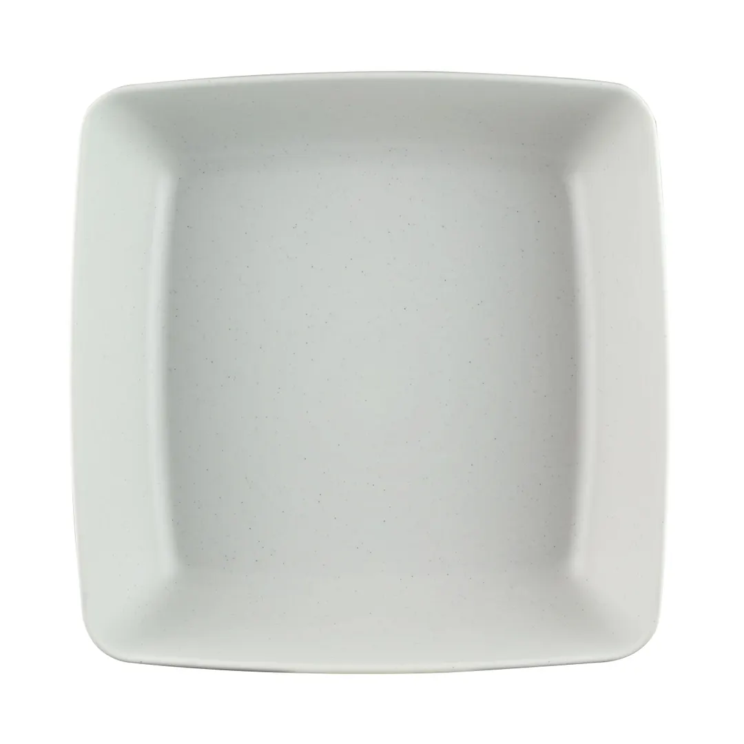 GET B267098-WS/CH Bowl, 113 Oz (3 Qt), 9-3/4" Square Melamine, White Speckle/Chocolate Two‑Tone