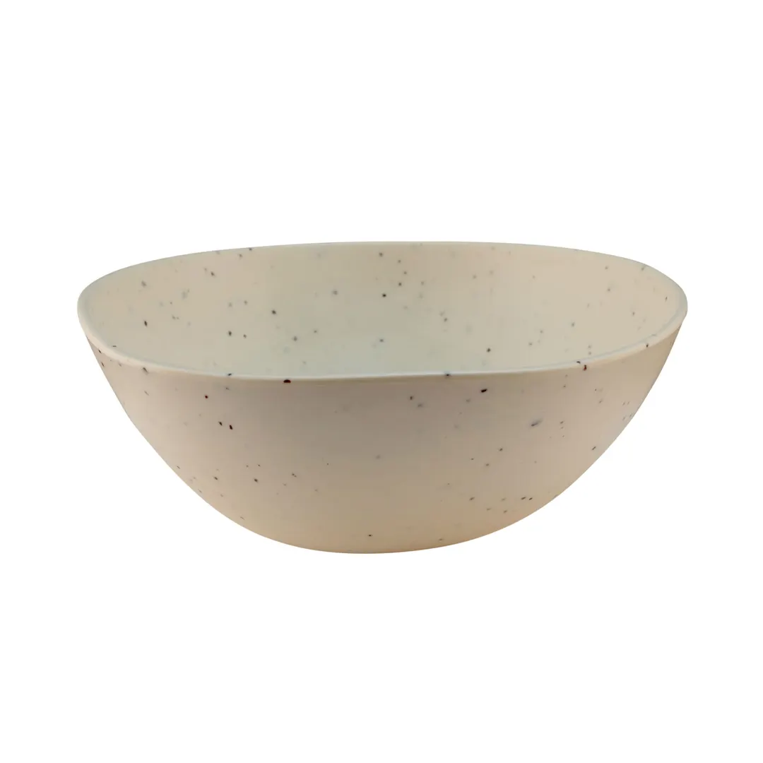 GET B275076-ESS Global 35 Oz. 7-1/2" Dia. x 3" H Round Melamine Bowl, Speckled Morocco - 1/Each