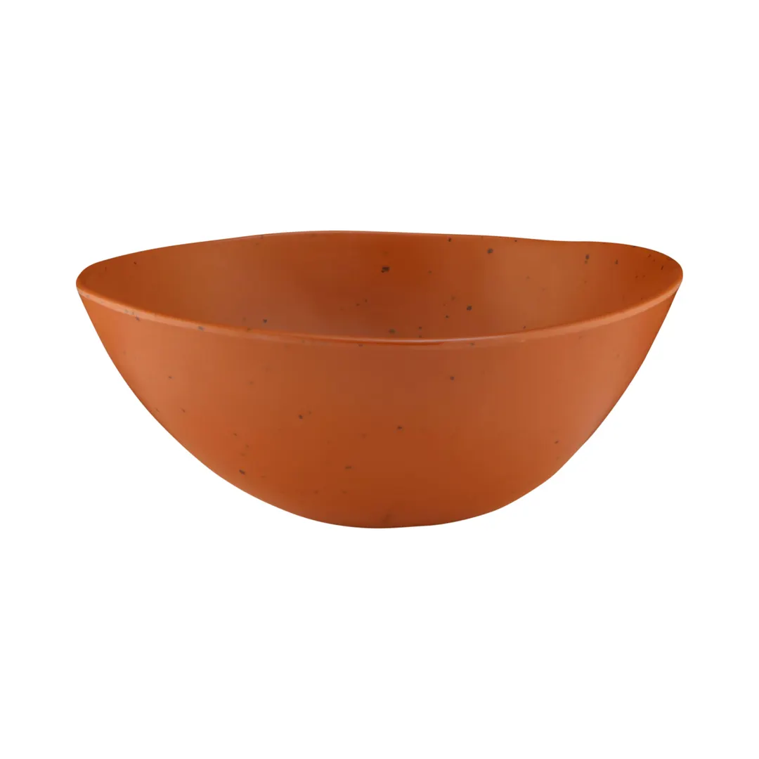 GET B275076-STCS 35oz Round Melamine Bowl, 7-1/2" Dia. x 3" H, Red Terra Cotta Speckles, BPA Free