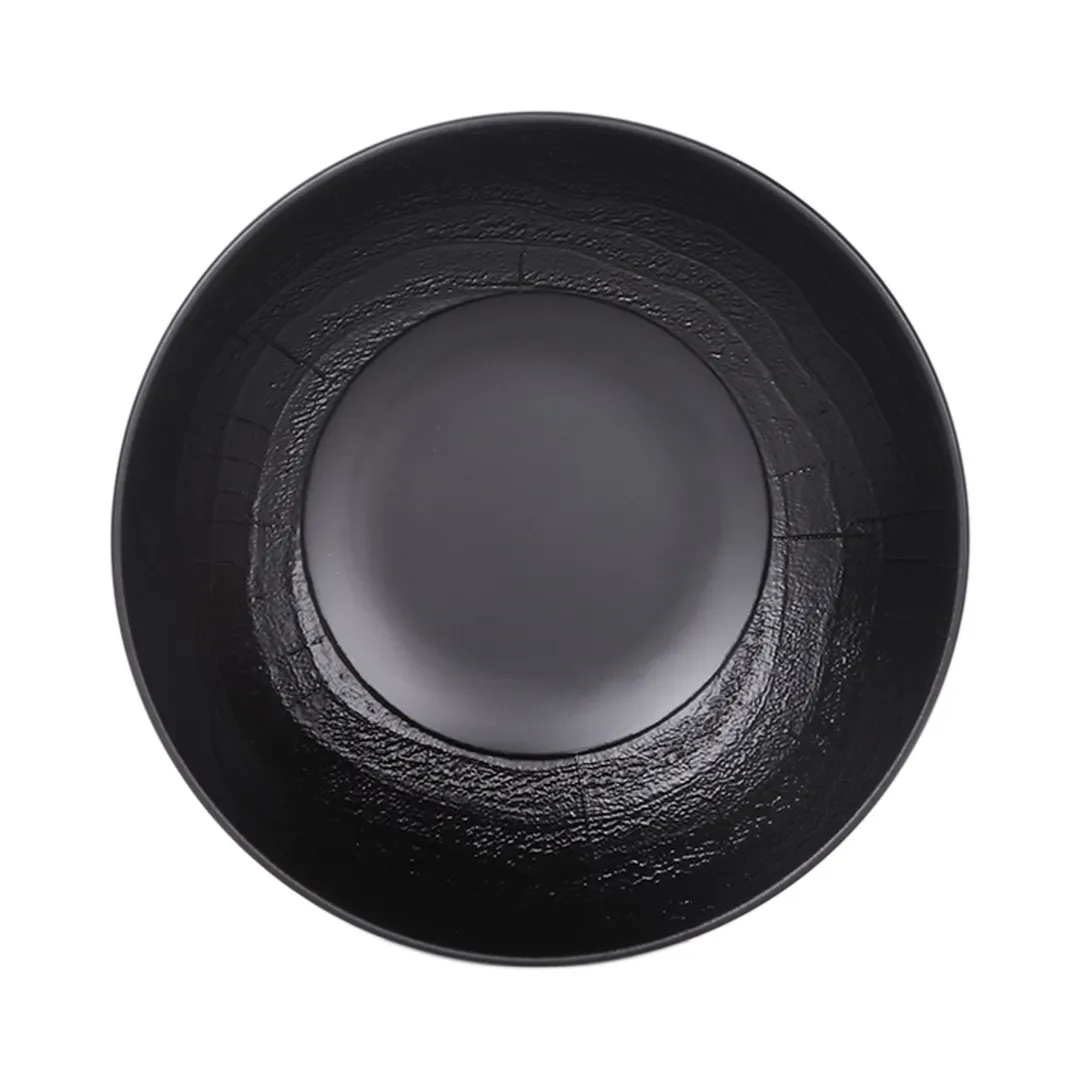 GET B30366-B Elite Global Solutions Bowl, 45 Oz, 9 1/2" Dia. X 2 1/4"H, Round, Melamine, Black