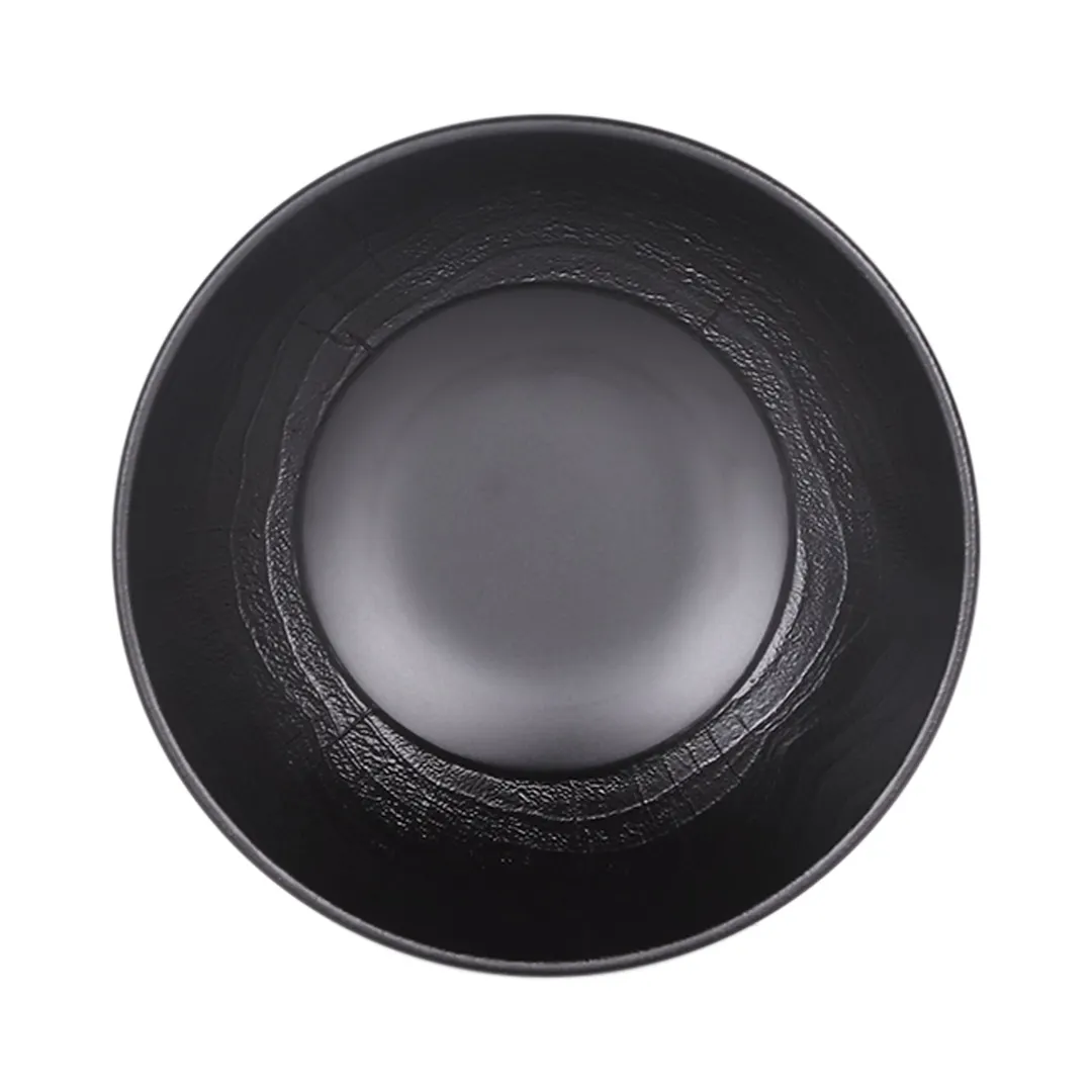 GET B30369-B Elite Global Solutions Bowl, 17 Oz., 6 7/8" Dia. X 1 3/4"H, Round, Melamine, Black