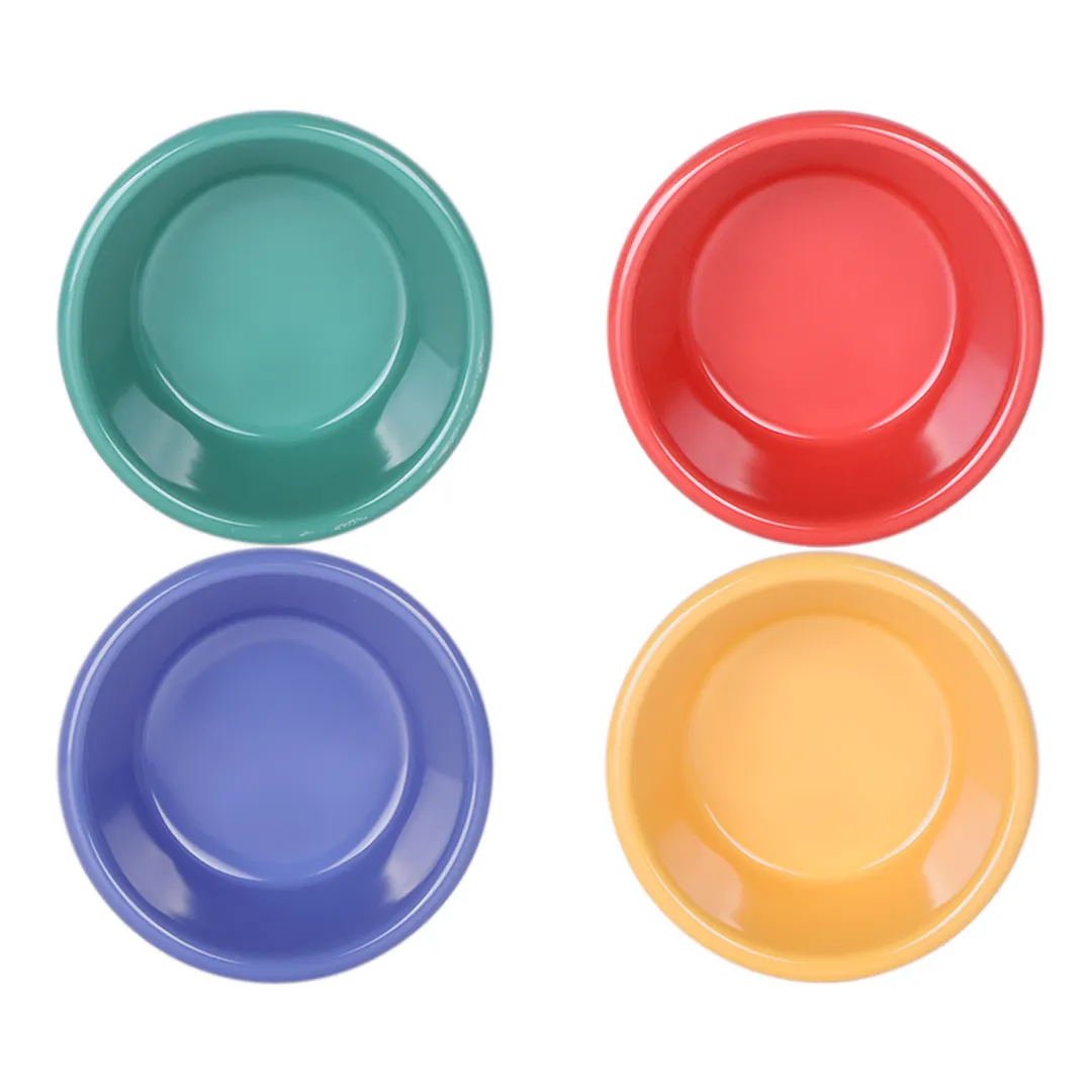 GET B375SM-MIX 6oz Melamine Ramekin, 3-3/4" Dia x 1-3/4" H, Assorted Colors, BPA Free - 36/Case