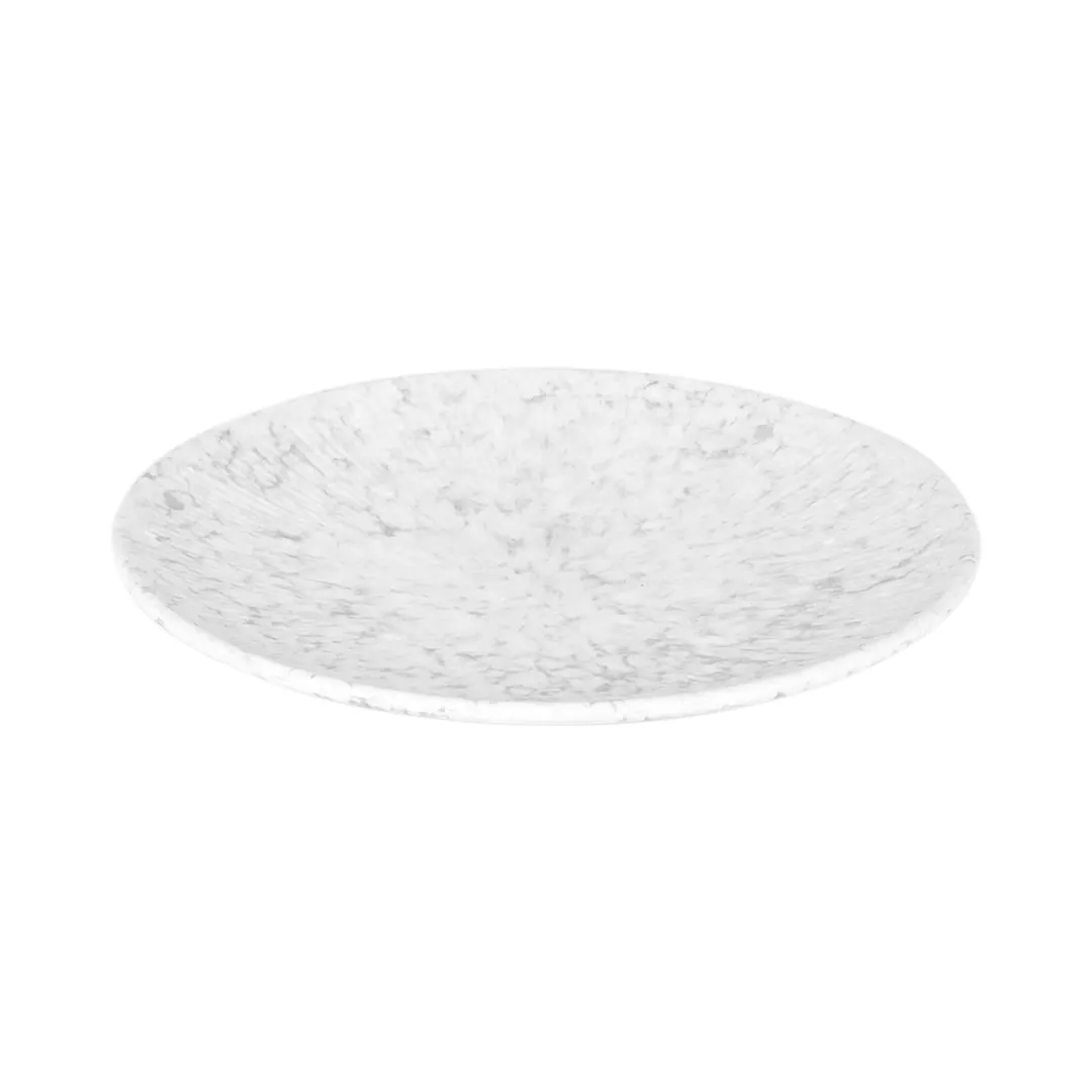 GET B379103-GYM Hermosa Plate, 10-1/4" Dia. x 1-1/4" H, Gray Marble Melamine, Break Resistant
