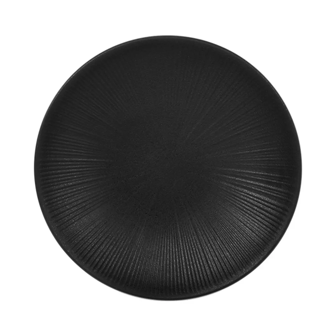 GET B379825-B Elite Global Solutions Plate, 8-1/4" Dia. X 1-1/4"H, Round, Melamine, Black