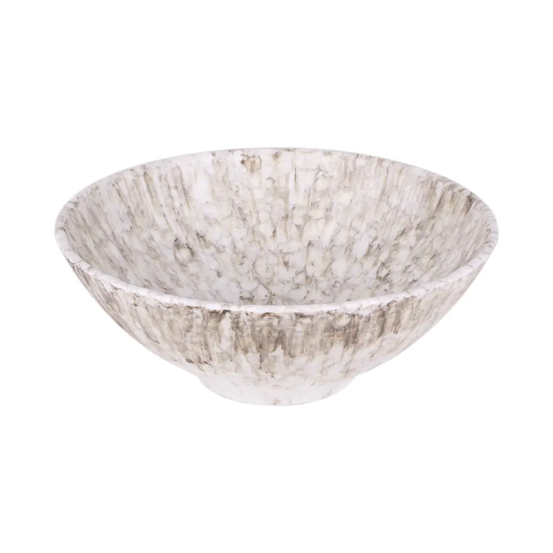 GET B382950-BRM - Hermosa 67oz Round Melamine Bowl, 9-1/2" Dia, 3-1/2" H, Brown Marble, BPA Free