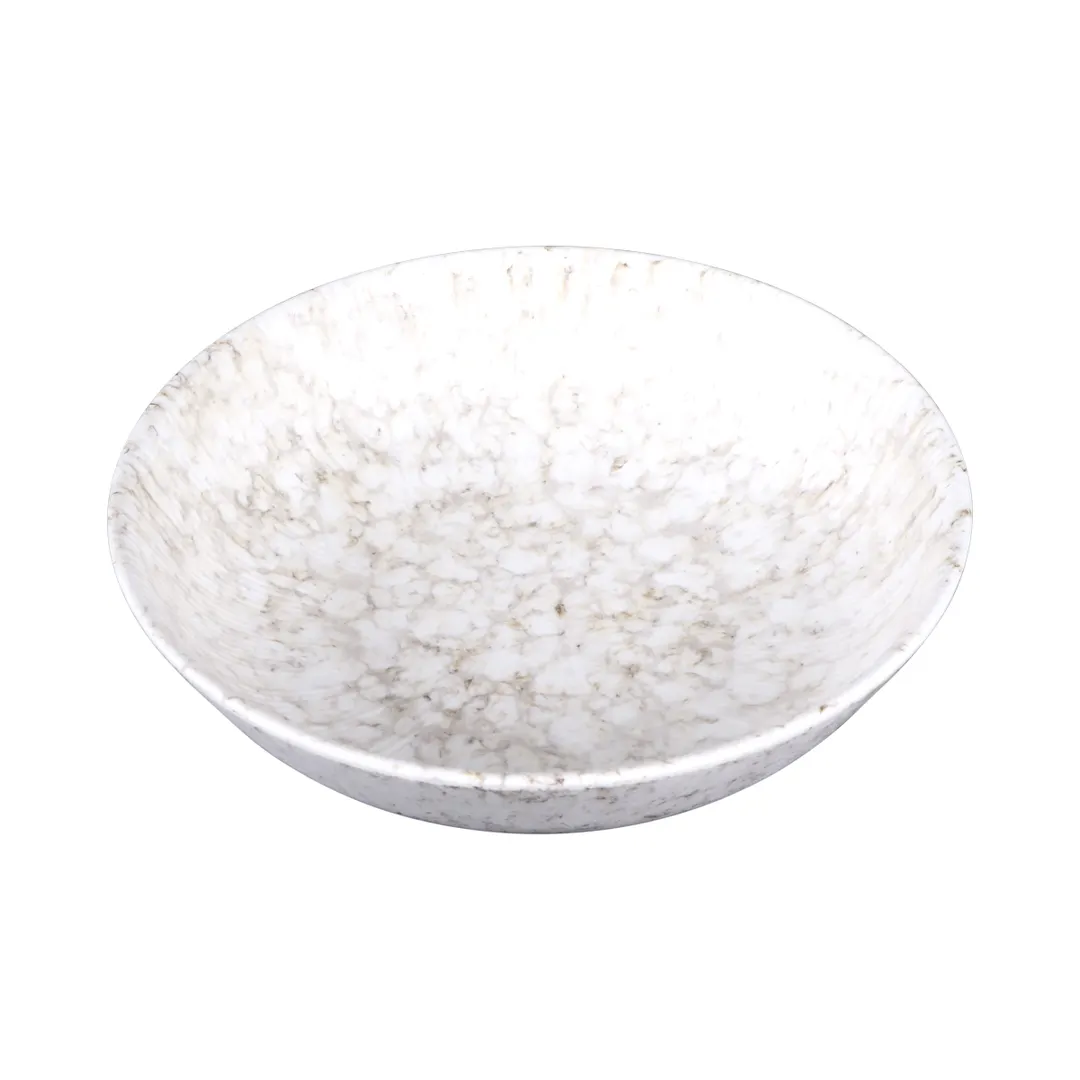 GET B387722-BRM Elite Solutions Bowl, 7 1/4" Dia. x 2" H., 26 Oz., Round, Melamine, Brown Marble