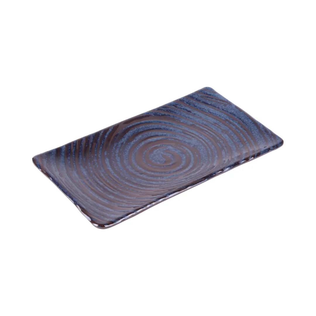 GET B395093-SDB Rectangular Plate, 9-1/4" W x 5" D x 3/4" H, Blue Stardust Melamine