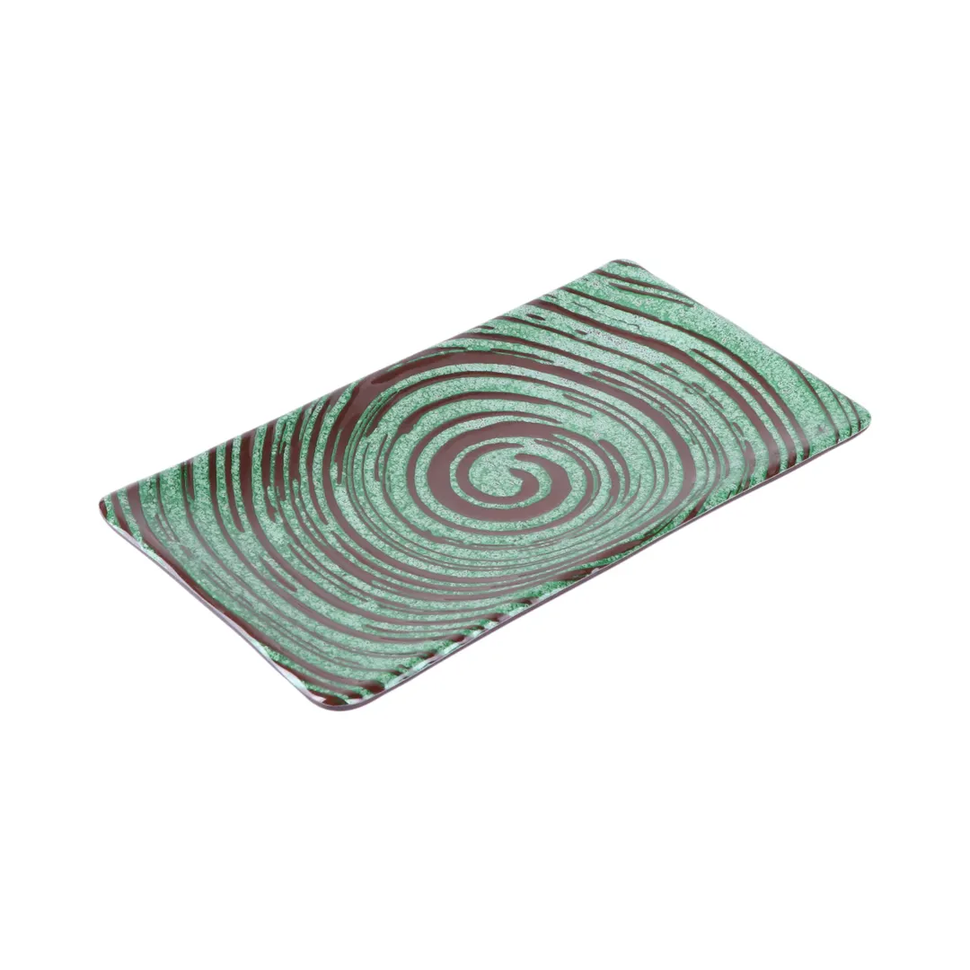 GET B395093-SDG Elite Global Solutions Rectangular Plate, 9.25" W x 5" D x 0.75" H, Green, Melamine