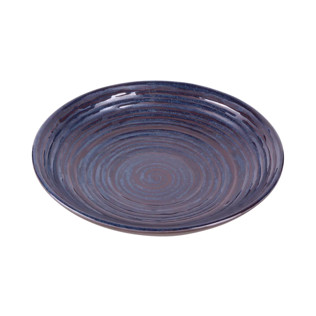 GET B395110-SDB Elite Global Solutions Round Blue Melamine Bowl, 10" Dia. X 1-3/4" H, 40 Oz.